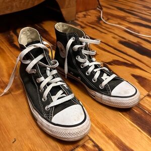 Black High-Top Converse Sneakers
